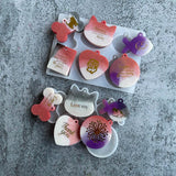 Silicone Mold for DIY Fish Bone Kitten Pendant Key Ring