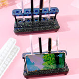 DIY Pen Holder Silicone Mold Mobile Phone Stand Desktop Storage Resin Mold