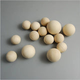 DIY Multi-size Natural Solid Wooden Beads Round Balls Crafts Accessory