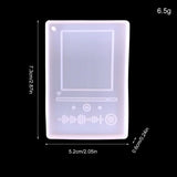 DIY Music Player Silicone Keychain Mold with Hole Pendant Resin Mould