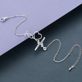 Personalized Stainless Steel Name Bracelet with Heart Charm