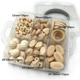 Natural Wood Spacer Beads Set for Jewelry Making