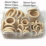 Natural Wood Spacer Beads Set for Jewelry Making
