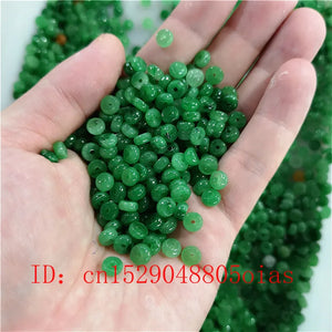 Natural Green Jade Beads Jadeite Septa Emerald Jewelry