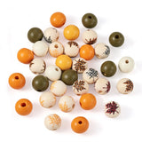 DIY Maple Leaf Plaid Wooden Beads for Jewelry Making