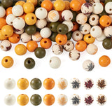 DIY Maple Leaf Plaid Wooden Beads for Jewelry Making