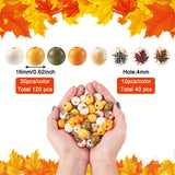 DIY Maple Leaf Plaid Wooden Beads for Jewelry Making