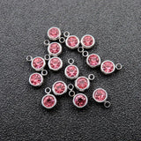 DIY Birth Stones Stainless Steel Charms for Necklace Bracelet