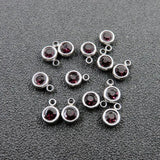 DIY Birth Stones Stainless Steel Charms for Necklace Bracelet