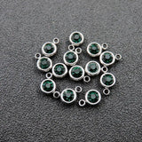 DIY Birth Stones Stainless Steel Charms for Necklace Bracelet