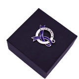 Alzheimer's Ribbon Charm Purple Raise Awareness Pendants