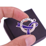 Alzheimer's Ribbon Charm Purple Raise Awareness Pendants