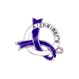 Alzheimer's Ribbon Charm Purple Raise Awareness Pendants
