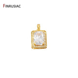 14K Plated CZ Pendant for Jewelry Making