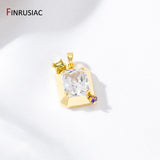 14K Plated CZ Pendant for Jewelry Making