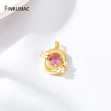 14K Plated CZ Pendant for Jewelry Making