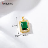 14K Plated CZ Pendant for Jewelry Making