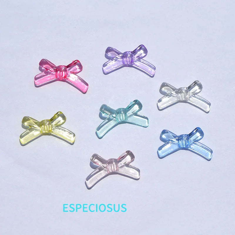 DIY Necklace Making Department - Bow Charms Pendants Big Acrylic Beads 34*19MM