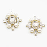 5pcs Metal Wedding Decor Oval Crystal Rhinestone Alloy Accessories