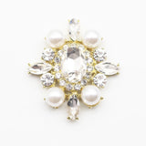 5pcs Metal Wedding Decor Oval Crystal Rhinestone Alloy Accessories