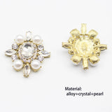 5pcs Metal Wedding Decor Oval Crystal Rhinestone Alloy Accessories