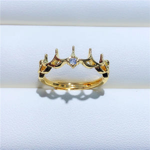 Adjustable Ring Base Findings for Pearl Beads DIY Jewelry Accessories