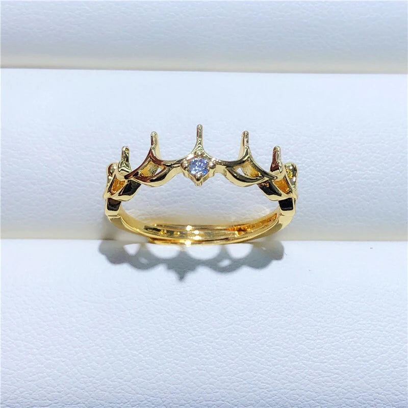 Adjustable Ring Base Findings for Pearl Beads DIY Jewelry Accessories