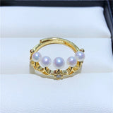 Adjustable Ring Base Findings for Pearl Beads DIY Jewelry Accessories