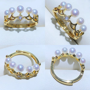 Adjustable Ring Base Findings for Pearl Beads DIY Jewelry Accessories