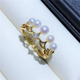 Adjustable Ring Base Findings for Pearl Beads DIY Jewelry Accessories