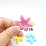 DIY Candy Daisy Six Leaf Flower Hair Accessories Material 6pcs