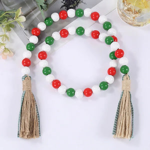DIY Colorful Beads String Hemp Rope & Wooden Bead Garland