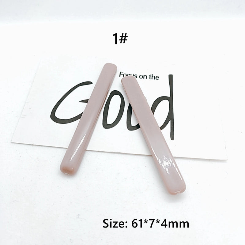 10pcs Retro Acrylic/Resin Wild Long Strip Earrings Hairpin Jewelry