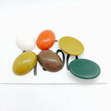 10pcs Oval Patch Earrings Resin/acrylic DIY Kit