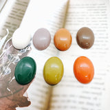 10pcs Oval Patch Earrings Resin/acrylic DIY Kit