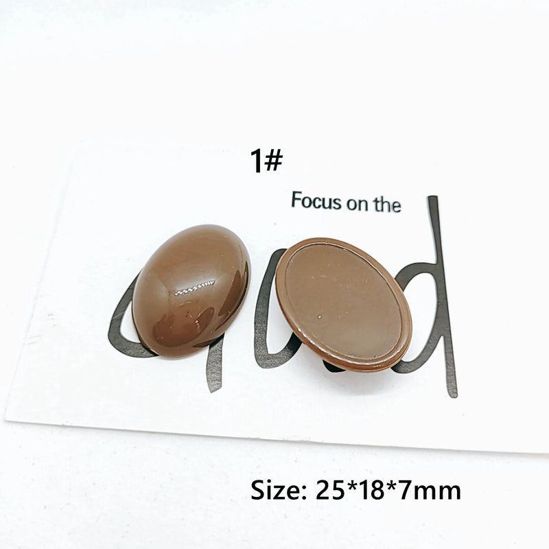 10pcs Oval Patch Earrings Resin/acrylic DIY Kit