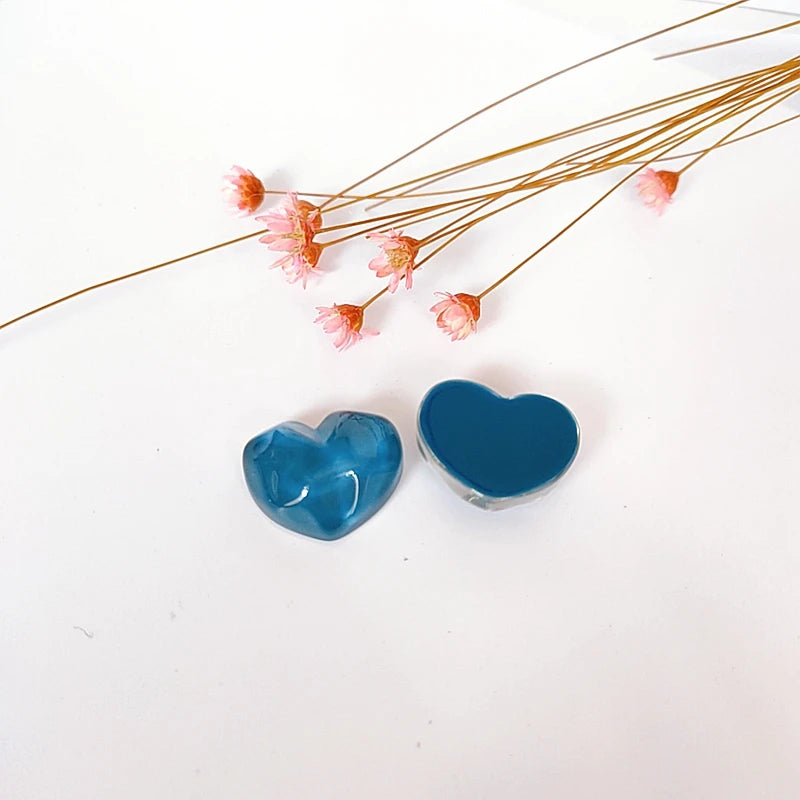 10pcs Water Wave Light Resin Love Earrings Patch