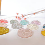 10pcs Water Wave Light Resin Love Earrings Patch