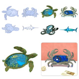 Ocean Animal Crystal Epoxy Resin Mold 3D Tiger Crab Turtle Octopus Wall Decor