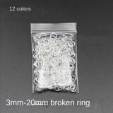 DIY Ornament Material Jump Ring Flat Mouth Hoop Earrings Necklace Accessories