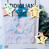 DIY Star Shape Keychain Silicone Mold with Hole for Resin Casting