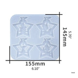 DIY Star Shape Keychain Silicone Mold with Hole for Resin Casting