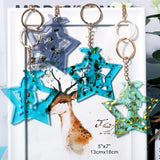 DIY Star Shape Keychain Silicone Mold with Hole for Resin Casting
