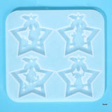 DIY Star Shape Keychain Silicone Mold with Hole for Resin Casting
