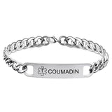 Personalized Medical Alert ID Bracelet for Woman & Men Diabetic