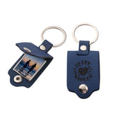 DIY Photo Frame Leather Key Chain Rings Logo Keychain