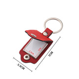 DIY Photo Frame Leather Key Chain Rings Logo Keychain