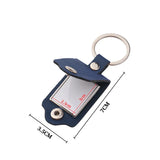 DIY Photo Frame Leather Key Chain Rings Logo Keychain