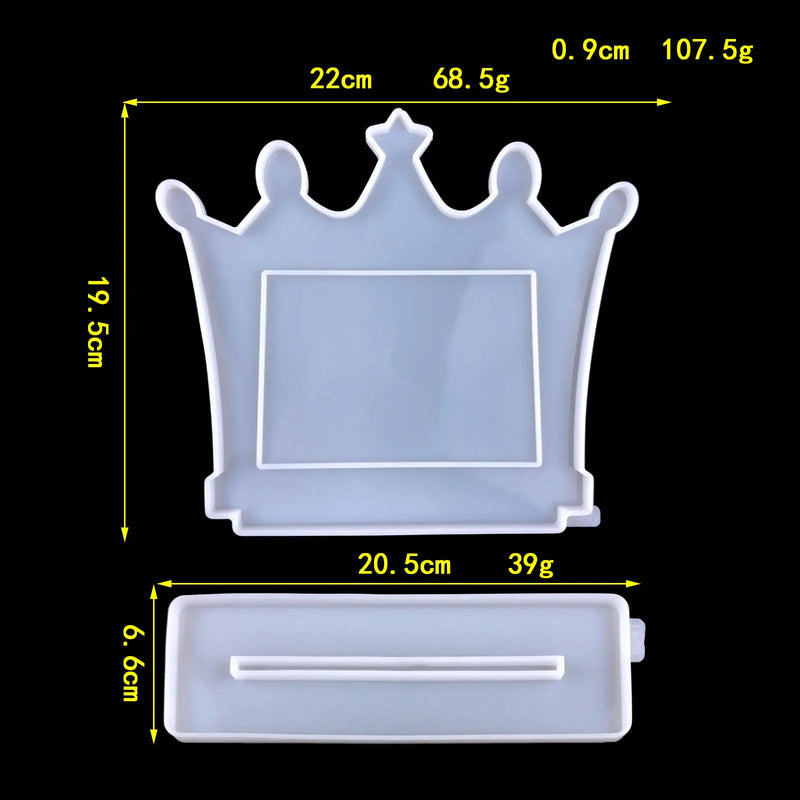 Silicone Mold Crown Photo Frame Ornament Crystal Epoxy Resin Mould