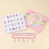 DIY Pink Unicorn Beaded Bracelet & Necklace Set for Kids Birthday